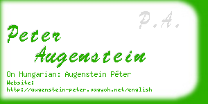 peter augenstein business card
